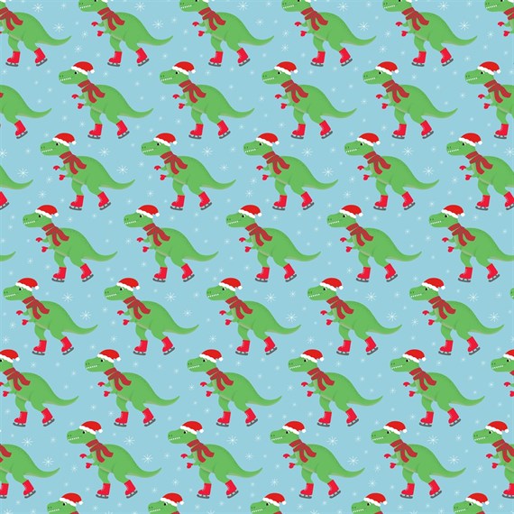 Christmas Roarsome Dinosaur Wrapping Paper