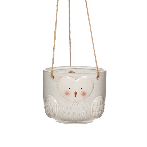 Olivia Owl Hanging Planter