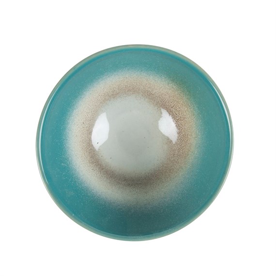 Dip Glazed Ombre Turquoise Bowl