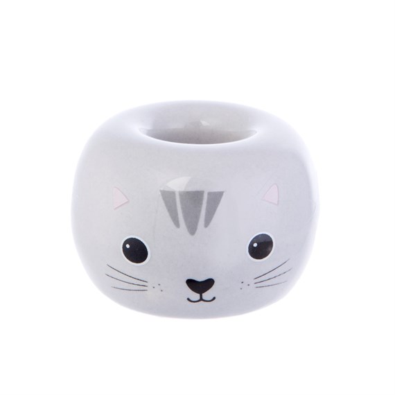 Nori Cat Kawaii Friends Grey Toothbrush Holder