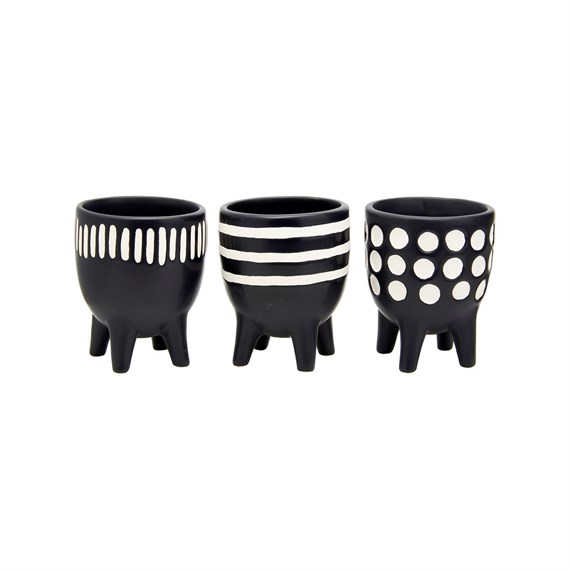 Scandi Boho Little Planters On Legs - Set of 3