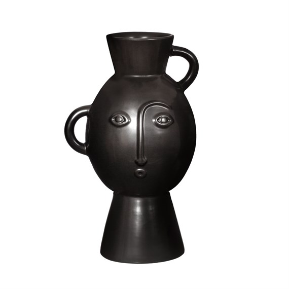 Amira Vase With Handles Matt Black