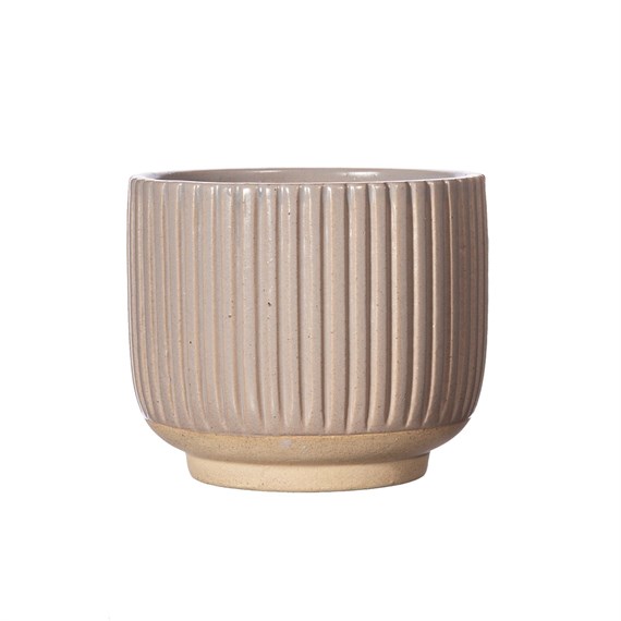 Grooved Planter Large Grey