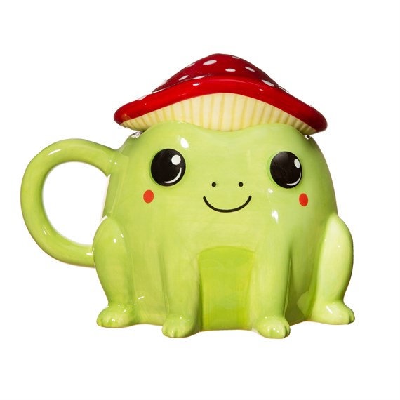 Fergus Frog Mug with Mushroom Lid