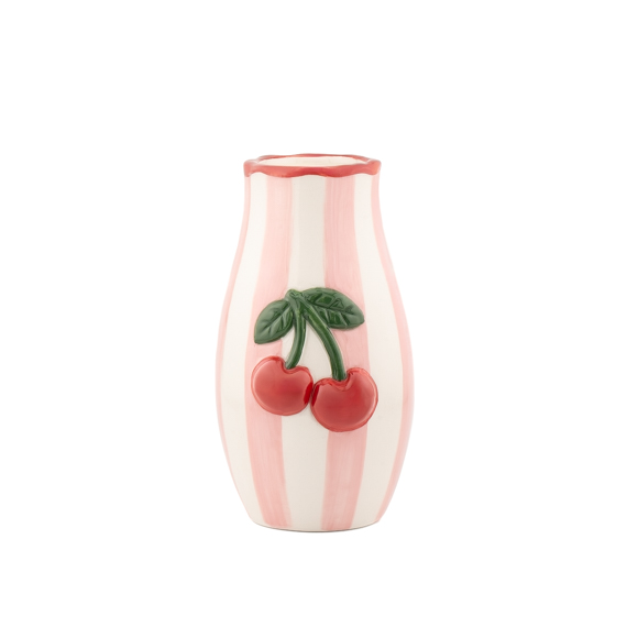Handpainted Cherry Vase