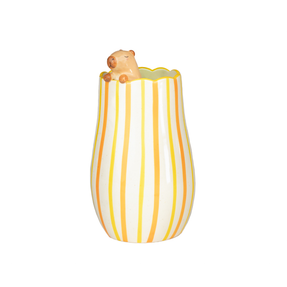 Peeking Capybara Vase