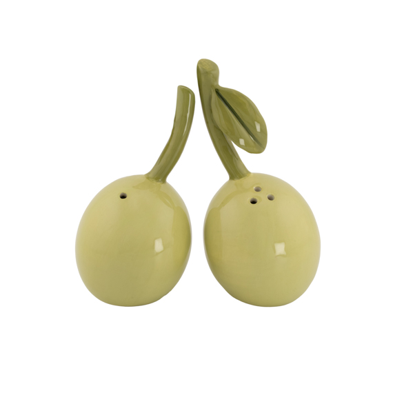 Olive Salt & Pepper Shakers