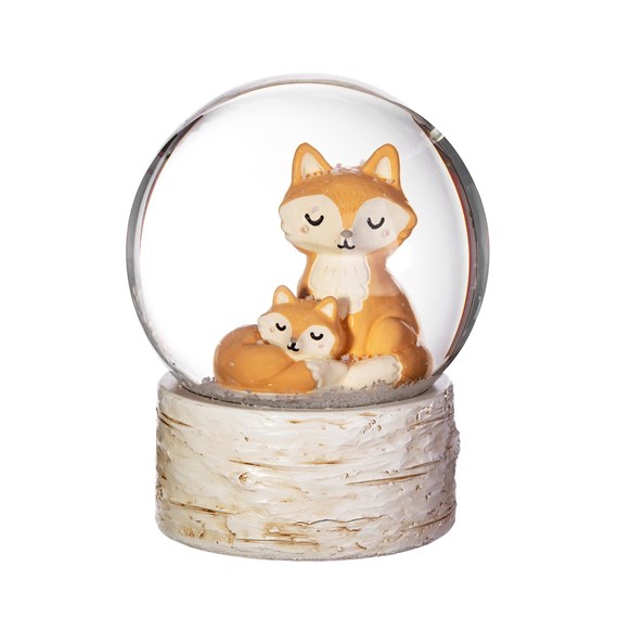 Mum & Baby Fox Snow Globe