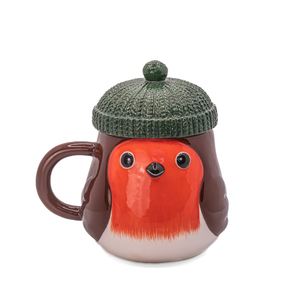 Robin Shaped Mug with Lid