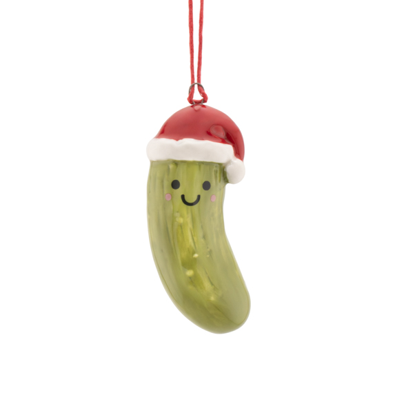 Pickle Shaped Ceramic Decoration