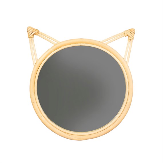 Rattan Cat Mirror
