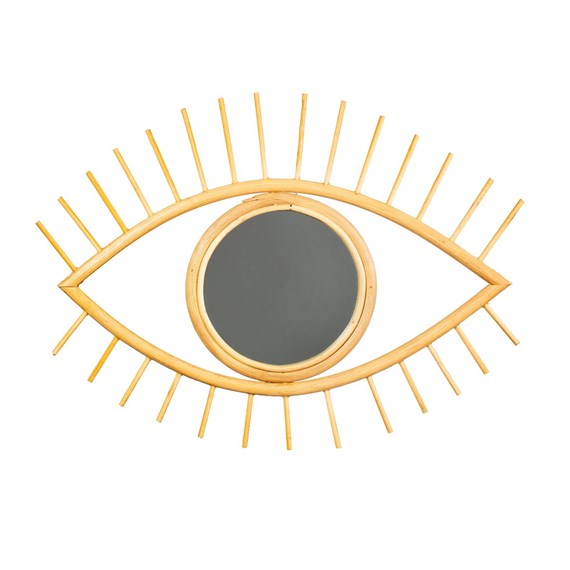 Rattan Eye Mirror