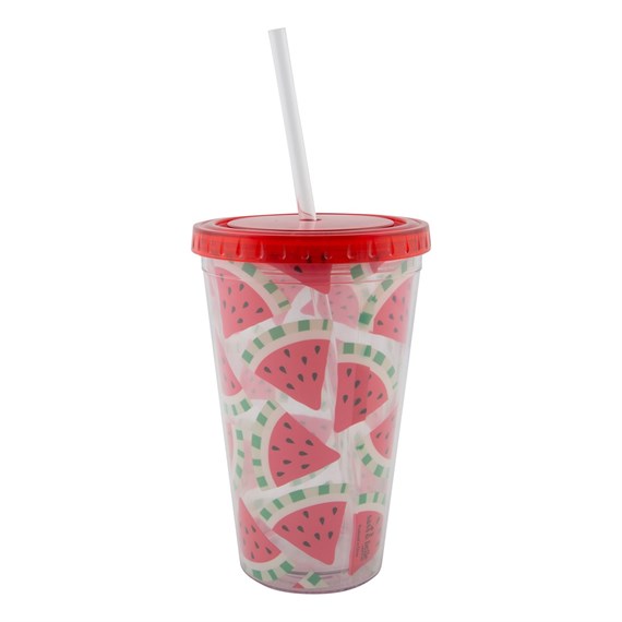 Tropical Watermelon Drinks Cup with Straw