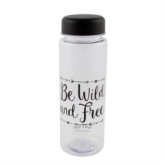 Be Wild & Free Clear Water Bottle