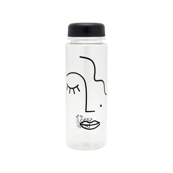 Abstract Face Clear Water Bottle