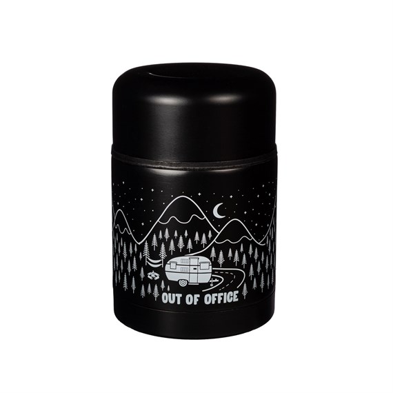 Out of Office Black Food Flask
