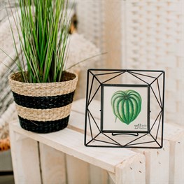 Trapeze Black Square Photo Frame