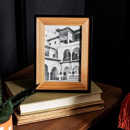 Black & Natural Wood Frame