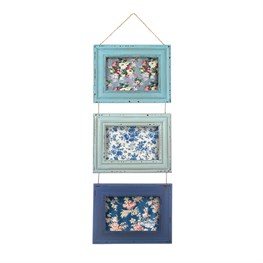 Delilah Triple Photo Frame Blue
