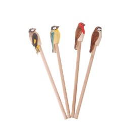Wooden British Birds Pencil Assorted