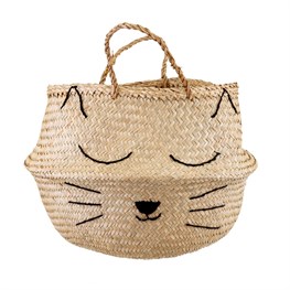 Seagrass Cutie Cat Storage Basket