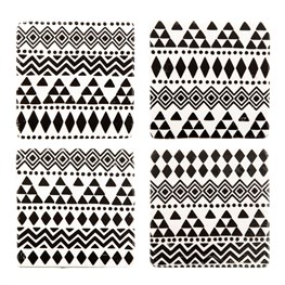 Set of 4 Scandi Boho Geo Tribal Coasters
