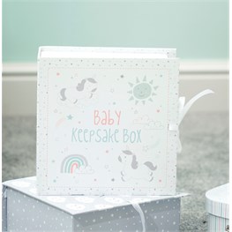 Baby Unicorn Keepsake Box with Drawers