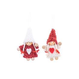 Nordic Girl Felt Decorations - Assorted