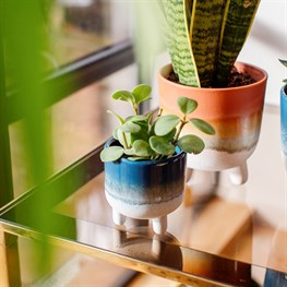 Mojave Glaze Blue Mini Planter