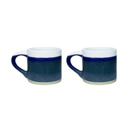Marlowe Blue Espresso Mugs  - Set Of Two