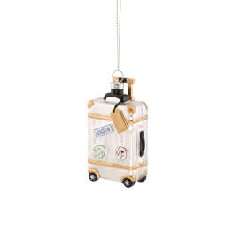 Suitcase with Wheels Shaped Bauble