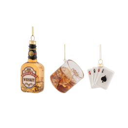 Poker Night Shaped Baubles - Set of 3