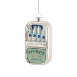 Blue Sardine Tin Shaped Bauble
