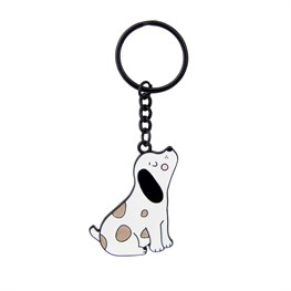 Barney The Dog Enamel Keyring