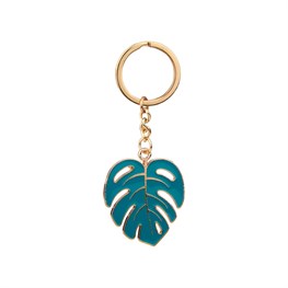 Cheese Plant Leaf Enamel Keyring
