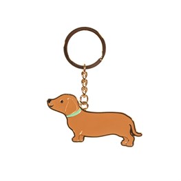 Sausage Dog Enamel Keyring