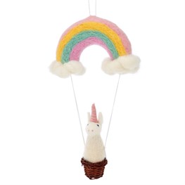 Wonderland Rainbow Unicorn Hanging Felt Decoration