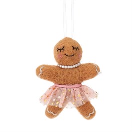 Wonderland Tutu Gingerbread Hanging Felt Decoration
