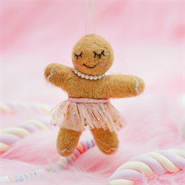 Wonderland Tutu Gingerbread Hanging Felt Decoration