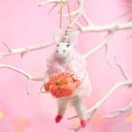 Wonderland Unicorn Hanging Felt Decoration