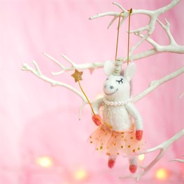 Fairy Unicorn Hanging Felt Decoration