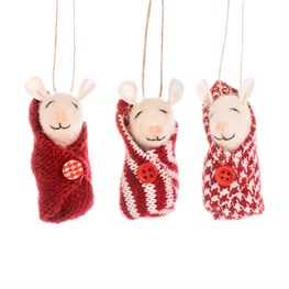 Baby Mice in Red Blankets - Assorted