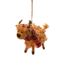 Highland Cow Felt Decoration