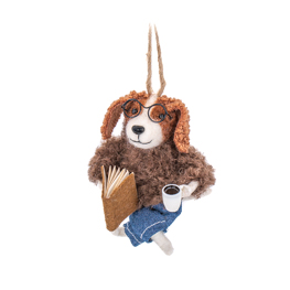 Relaxing Dog Felt Decoration