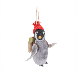 Penguin with a Backpack Felt Decoration