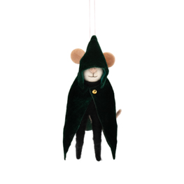 Cloaked Mouse Felt Decoration