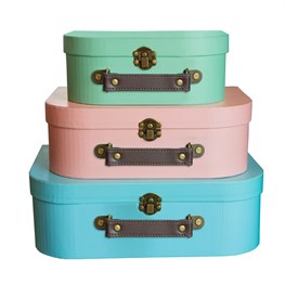 Pastel Retro Suitcases - Set of 3