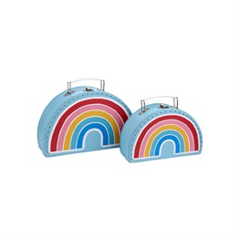 Set of 2 Chasing Rainbow Suitcases