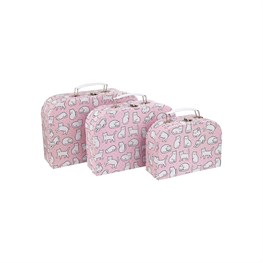Set of 3 Cutie Cat Suitcases