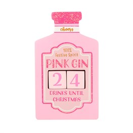 Pink Gin Christmas Countdown Blocks